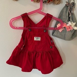 Oshkosh red corduroy dress
